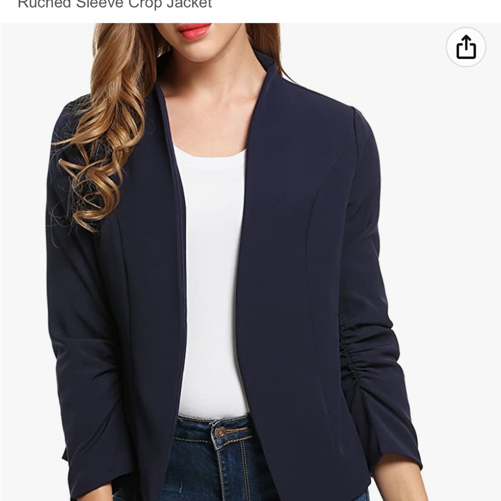 MEANEOR Navy Blue Open Front Blazer SZ XL NWT!!!